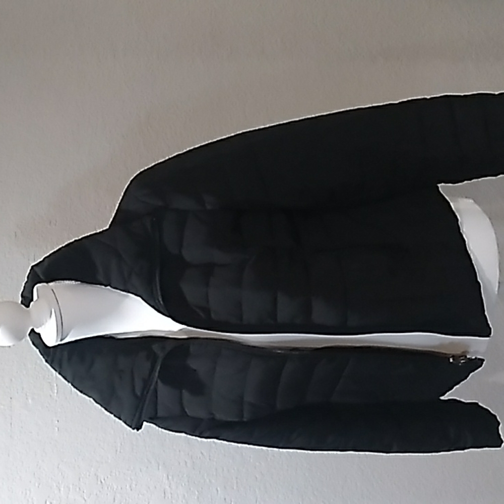 Kenneth Cole down, feather coat, black